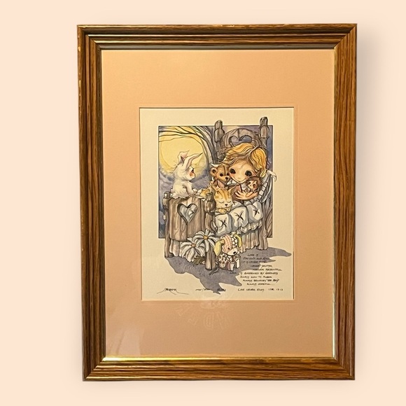 RARE J. Bergsma 'LOVE NEVER ENDS' 1982 Limited Edition Signed Numbered Framed - Picture 1 of 14